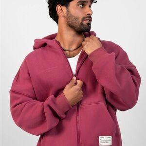 Comfort Affirmation Zip Hoodie Size L Berry